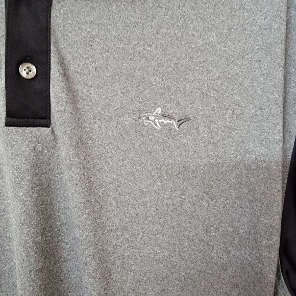 Greg Norman‎ For Tasso Elba Mens Polo Shirt XXL Gray & Black Polyester - Picture 2 of 10